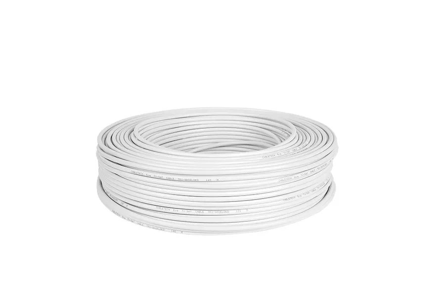 KAB0016 Koax kábel, 7,0mm, fehér, RÉZ, háromszoros árnyékolás(150m/tekercs) ár/m