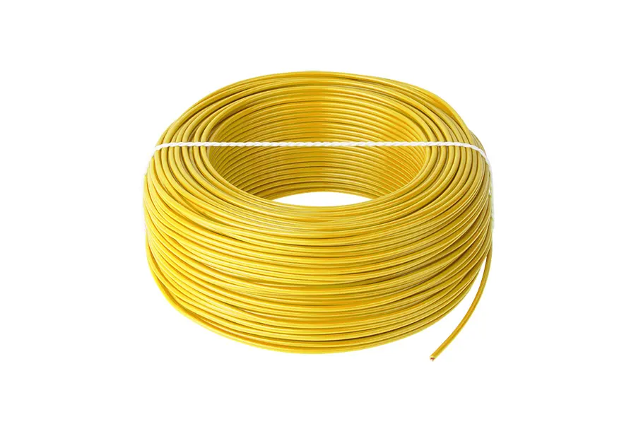 KAB0864 1 eres réz áramkábel, sárga színű 1x1.0mm2