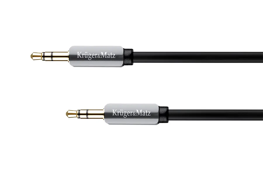 KM0338 Krüger&Matz Stereo 3.5 JACK kábel dugó-dugó 1,5m
