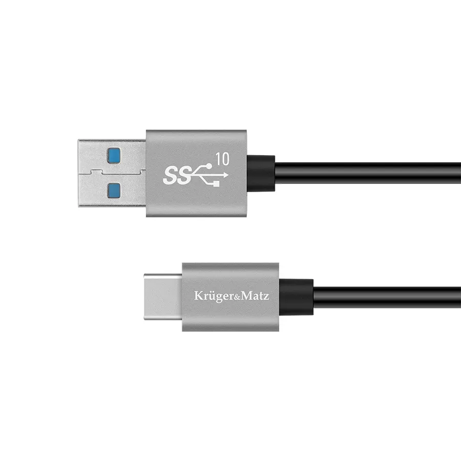 KM1263 Krüger&Matz Type C 10G USB adatkábel, 1m