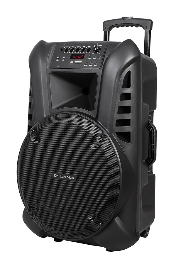 KM1715 Hordozható aktív hangfal,15coll 60W,USB/SD/BT/AUX/FM/MIC