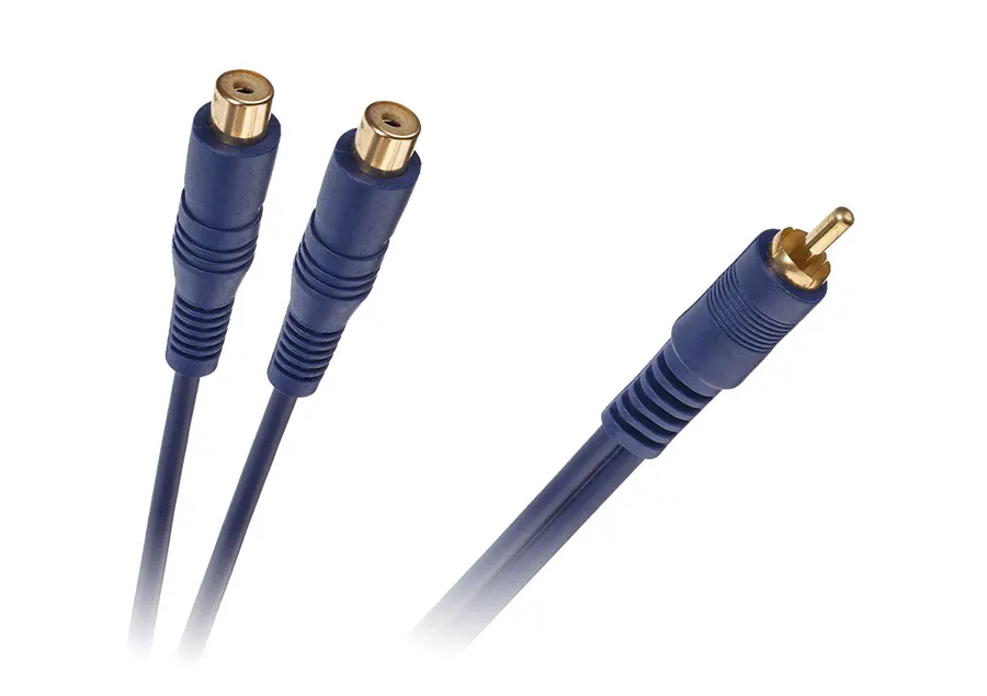 KPO2615 RCA elosztó kábel, 1RCA dugó - 2RCA aljzat, 20cm