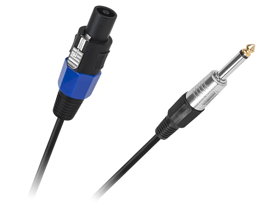 KPO2759-10 Hangszóró kábel, 6,3mm mono jack dugó-speakon dugó, 2x1,5mm2 CU, 10m
