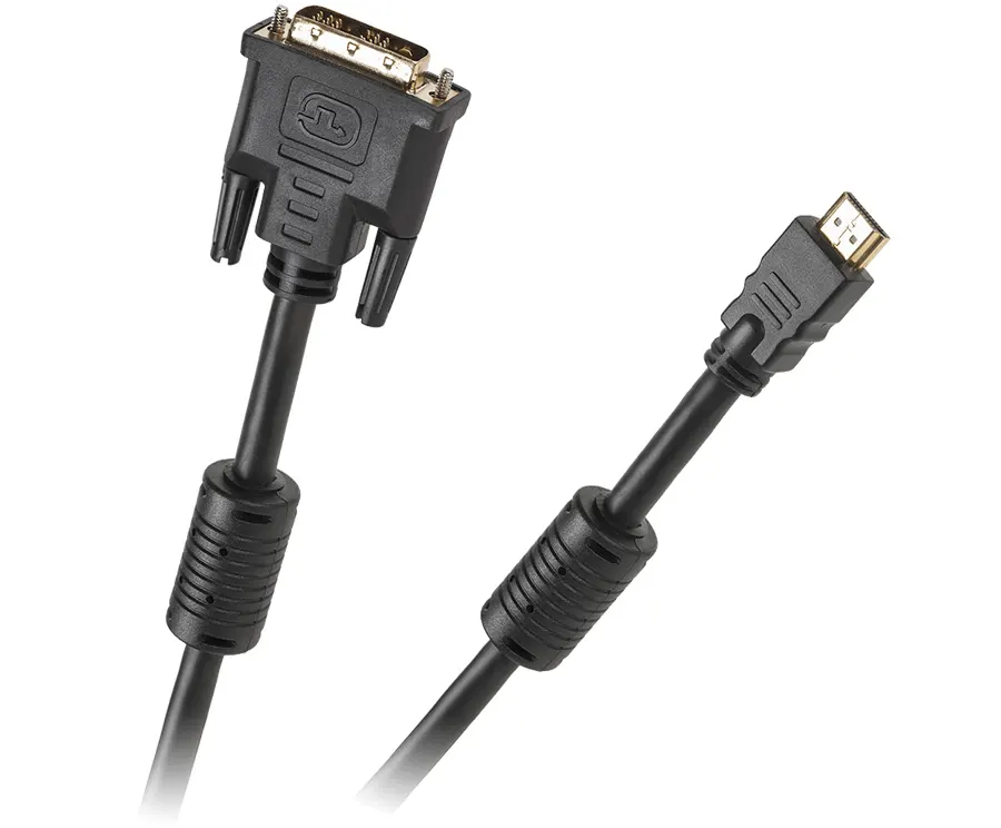 KPO3701-1,5 DVI - HDMI kábel, DVI dugó 24+1 PIN - HDMI dugó, 1,5m