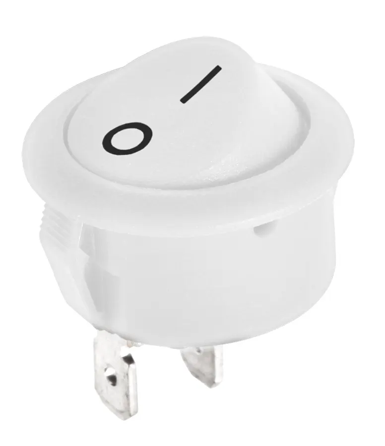 PRK0080 Billenőkapcsoló kétállású ON-OFF, fehér 250V 10A R5 0-1