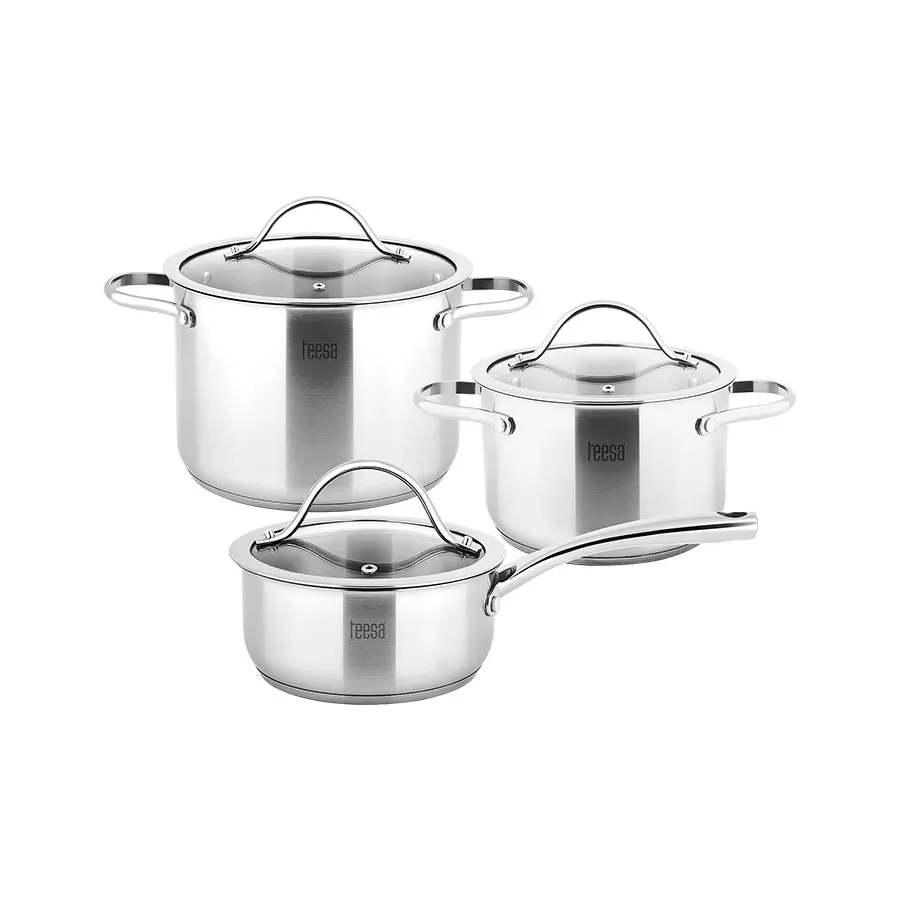 TSA0141 TEESA COOK EXPERT MASTER Rozsdamentes acél főzőedény készlet, 6 részes
