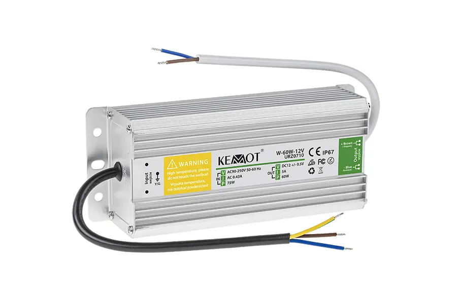 URZ0710 Tápegység LED szalaghoz W-60W-12V 5A IP67