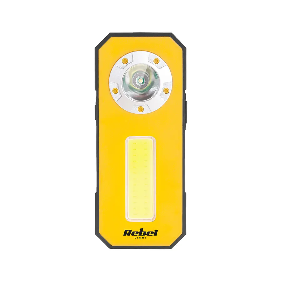 URZ0926 COB LED-es műhelylámpa, mágneses 1800mAh akku. 3W LED+3W COB