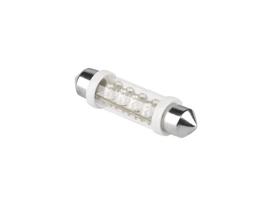 ZAR0078 Autós izzó 12V T10*42-8LED fehér