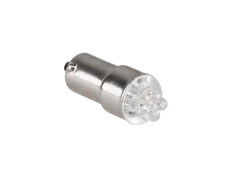 ZAR0126 Autós izzó 12V BA9S, kék színű 4x3mm LED, (bajonettzáras) 2db/bliszter