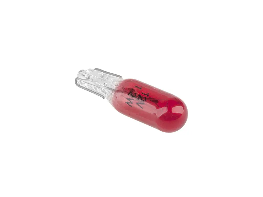 ZAR0173 Autós rizsszem izzó T5 12V 1,2W piros