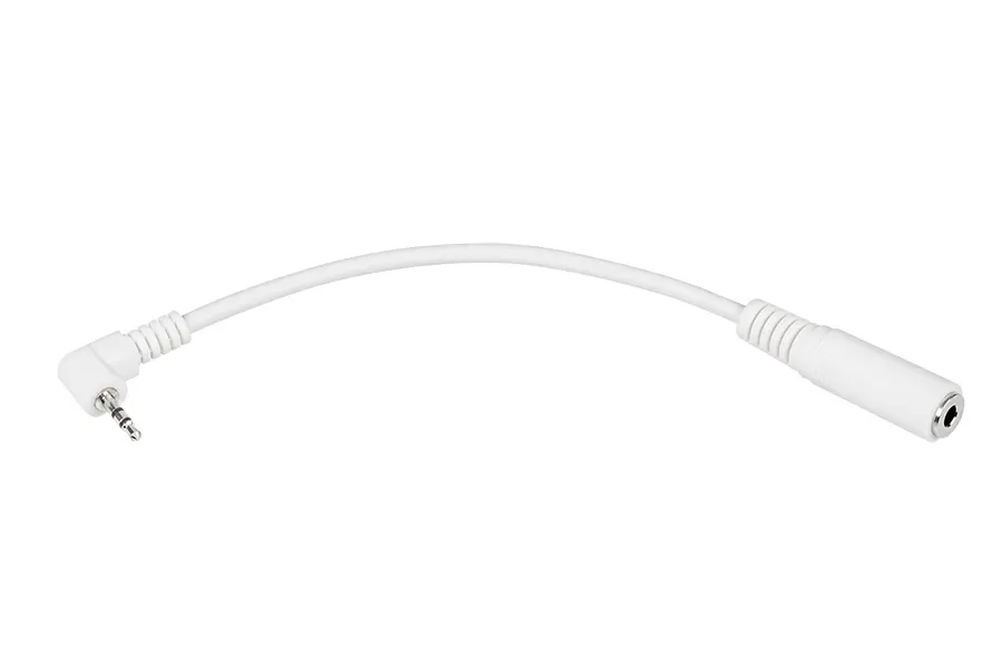 ZLA0580F Jack átalakító kábel, 2,5mm sztereó jack dugó - 3,5mm aljzat, fehér