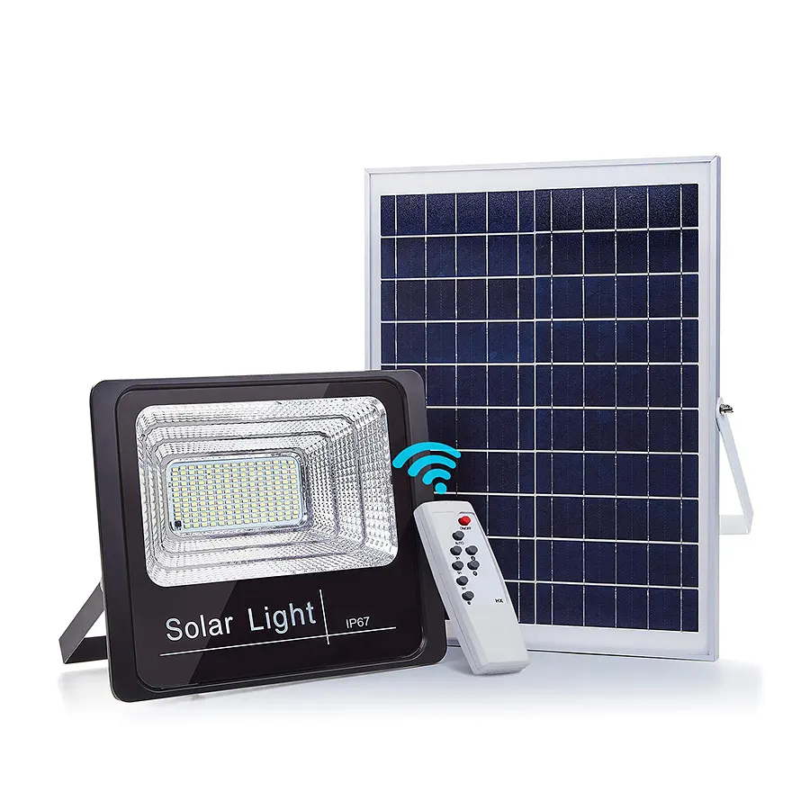 HTS0047C Kültéri szolár LED reflektor távirányítóval, 6500k 3600lm