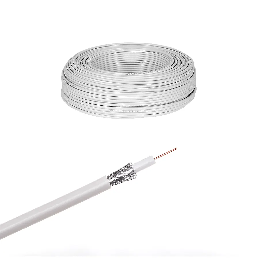 KAB0014-M Koax kábel, réz, fehér színű, 7,1mm, /méter