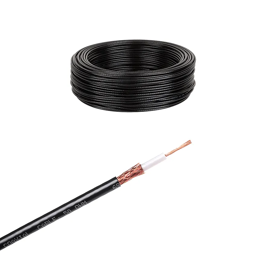 KAB0023-M Koax kábel H155, fekete színű, réz, 50Ohm 2,4GHz, /méter