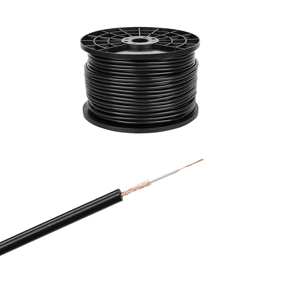 KAB0604 Mono mikrofonkábel, fekete, 1 eres árnyékolt, 6mm, 100m/tekercs