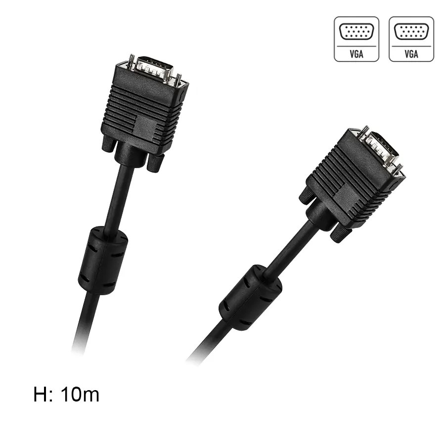 KPO3710-10 VGA kábel, VGA dugó - VGA dugó, szűrős, 10m