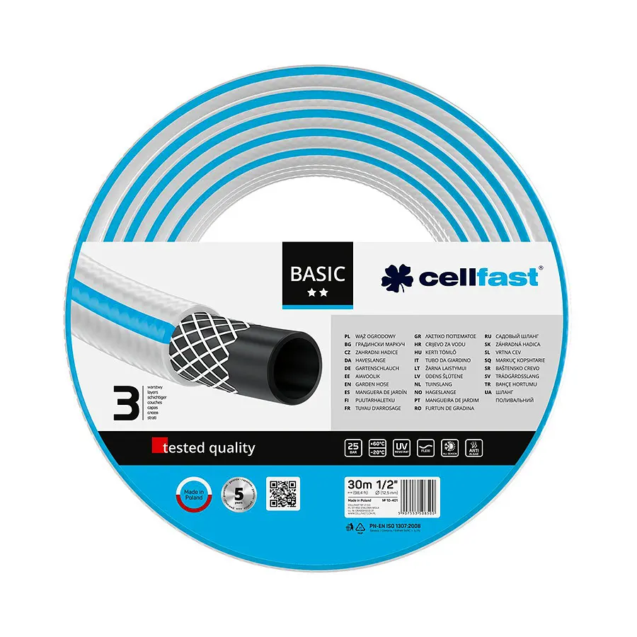 KRT0015A Kerti tömlő, 3/4coll 20m, Cellfast Basic