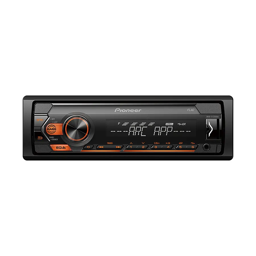 MVH-S120UBA Pioneer autórádió, narancs gombvilágítás, USB/AUX/RDS 4x50W