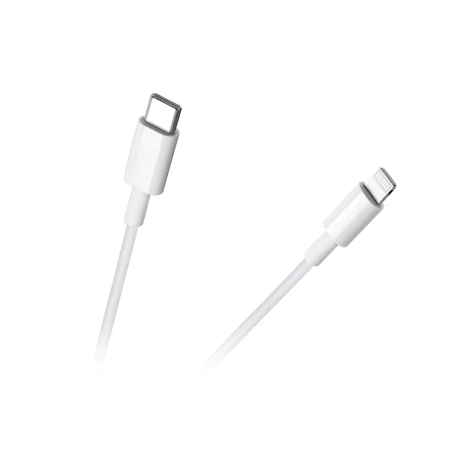 RB-6009-100-W USB Type-C - Lightning kábel, fehér színű, 1m REBEL