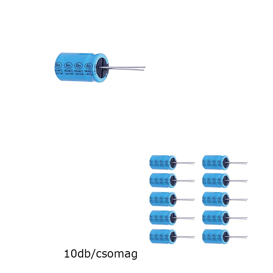 SK1000-25-85A Elektrolit kondenzátor, 1000µF/25V 85°C, Ø10x21mm, 10db/csomag