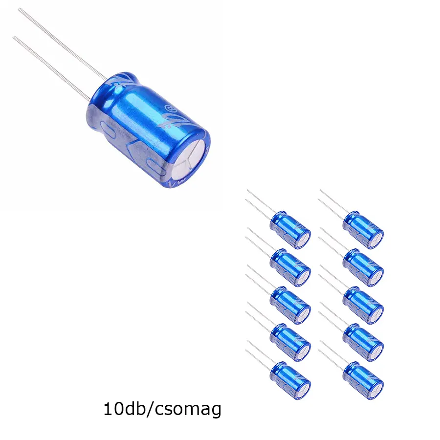 SK2,2-100-85A Elektrolit kondenzátor, 2,2µF/100V 85°C, Ø5x12mm, 10db/csomag