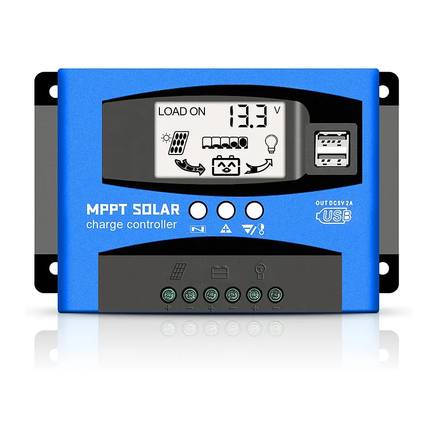 SOL0008 Töltésvezérlő szolár panelhez, 12/24V 100A MPPT