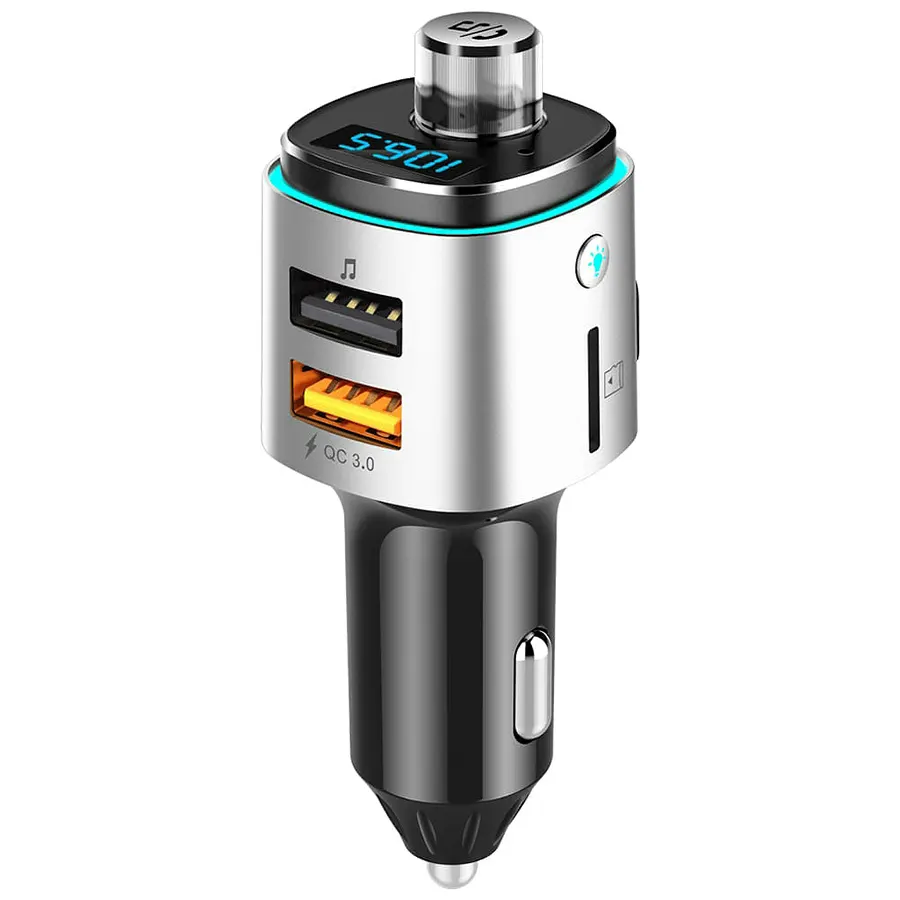 TRANS024 FM Transmitter és USB töltő Bluetooth kihangosítással, BC-42
