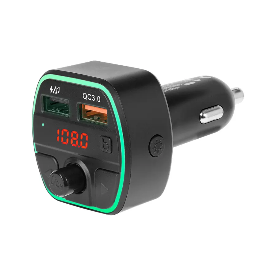 URZ0478 FM Transmitter és USB töltő Bluetooth kihangosítással, Peiying