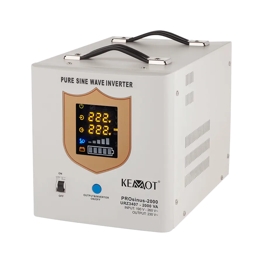 URZ3407 Szinuszos szünetmentes tápegység, fehér, 12V 1200W (akkumulátor nélkül)