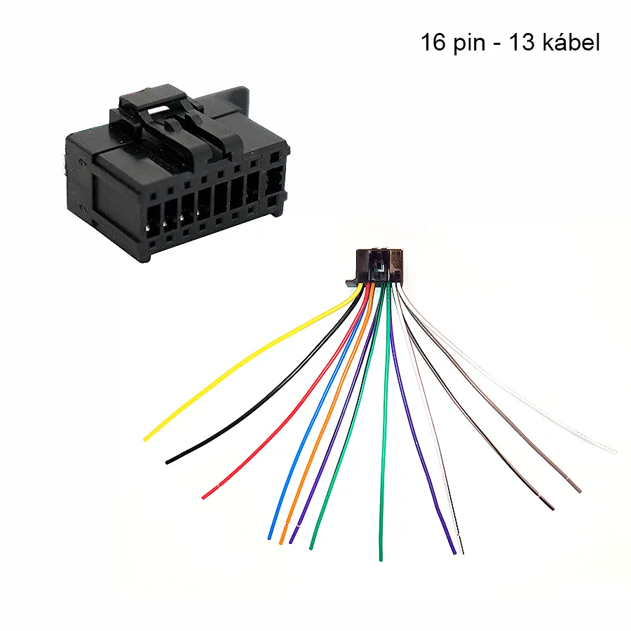 ZLA0717A Autórádió ISO csatlakozó, 16 pin, 13 kábel, beköthető, Pioneer